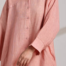 Linen Kurta Set | Long Tunic & Pant | Peach