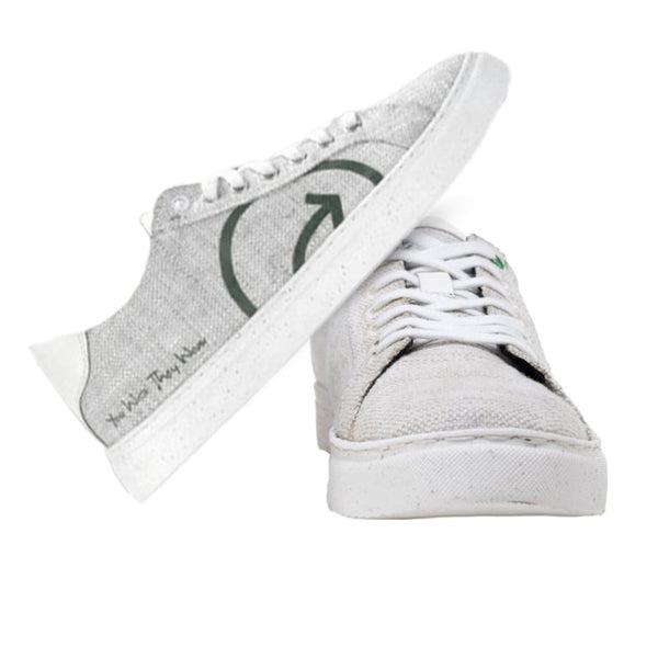 Organic Canvas White Sneakers for Men