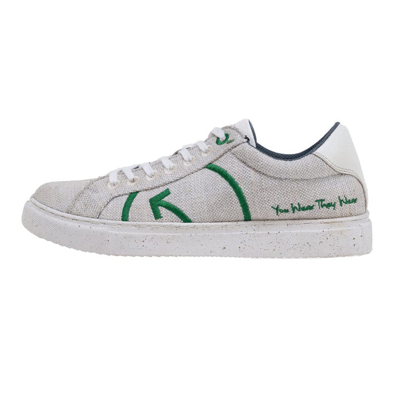 Organic Canvas White Sneakers for Men