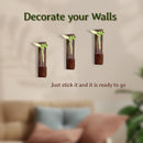 Pinewood Test Tube Planter | Brown | Set of 3