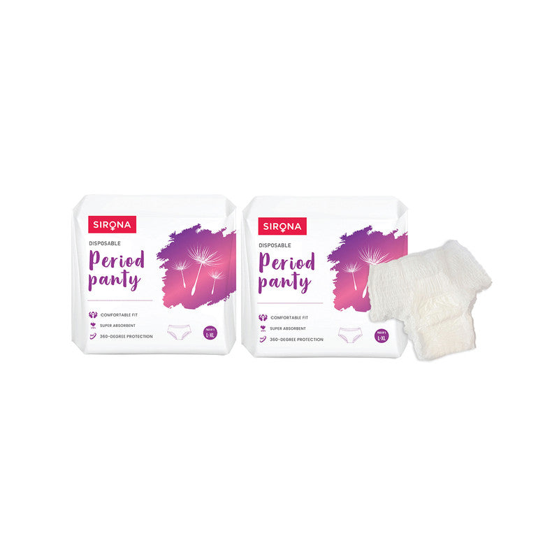 Buy Sirona Disposable Period Panty for 360 Degree Protection (L-XL