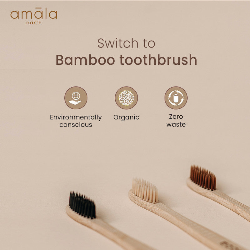 Bamboo Toothbrush with Travel Case | Charcoal Bristles