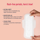 Rash Free Sanitary Pads for Women | Cottony Soft | XL Size | 30 Pads | Pack of 2