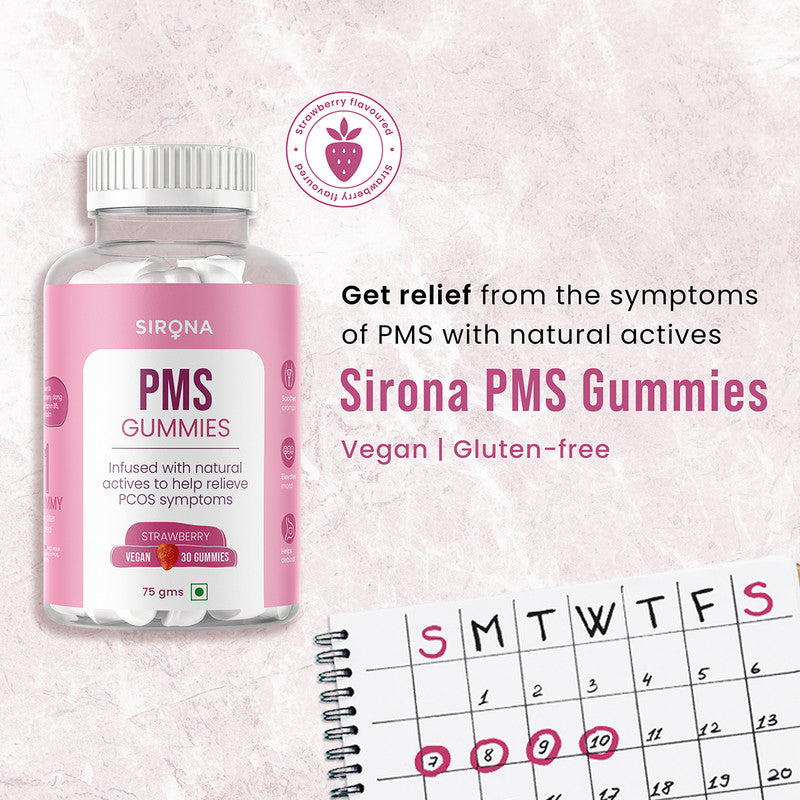 Gummies for Women | PMS support | Strawberry | 30 Gummies