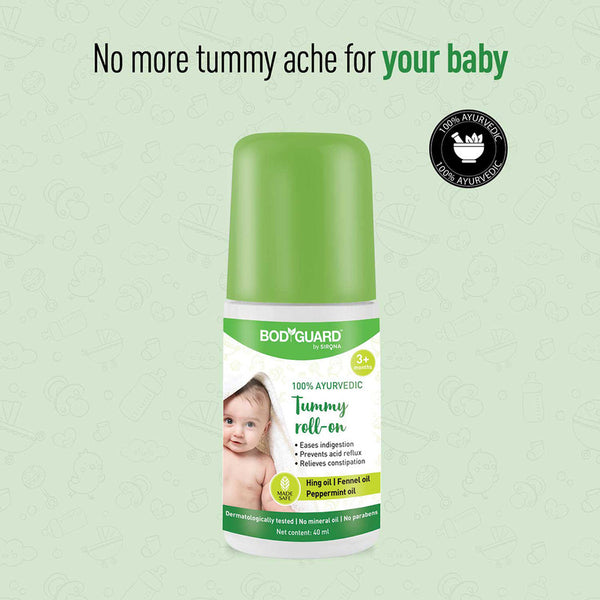 Bodyguard Tummy Roll On | Baby, Colic Relief, Constipation & Indigestion | 40 ml | Pack of 2