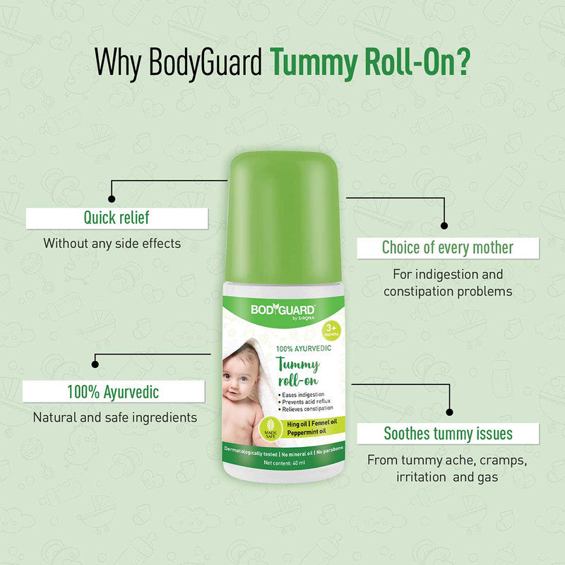Bodyguard After Bite Baby Roll On and Tummy Roll On | 40 ml | Pack of 2