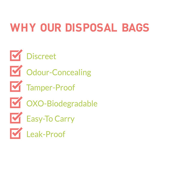 Sanitary and Diapers Disposal Bag | 45 Bags