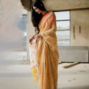 Kota Doria Sarees | Sanganeri Print | Orange