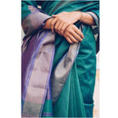 Maheshwari Cotton Silk Saree | Green