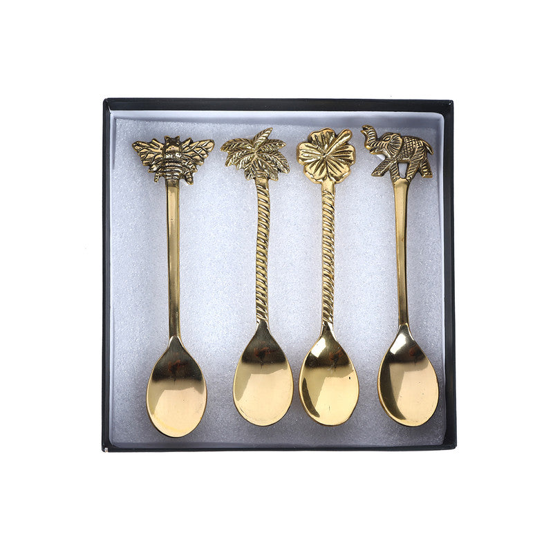 Tea Spoon Set | Brass Spoon | Set of 4