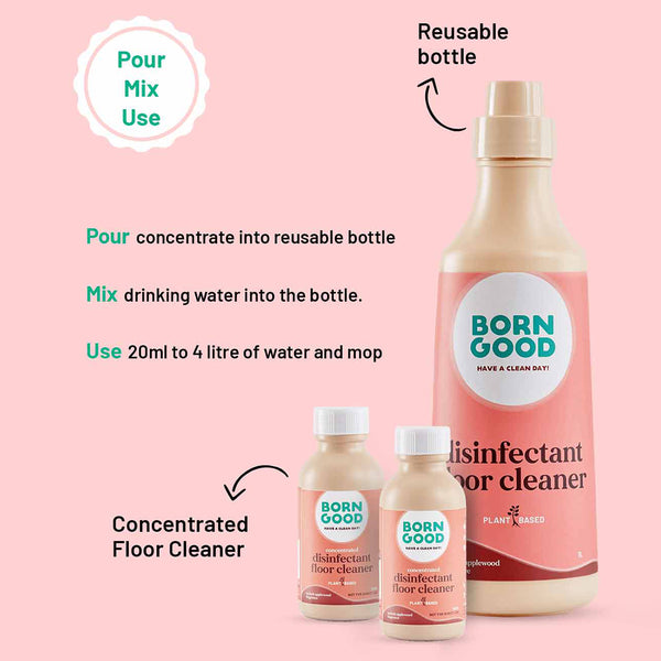 Concentrated Floor Cleaner Kit | Plant Based | Orchard Fresh Fragrance | 50 ml x 2 Pack