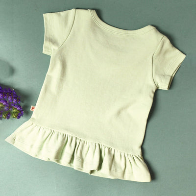 Organic Cotton Baby Girl Top | Green