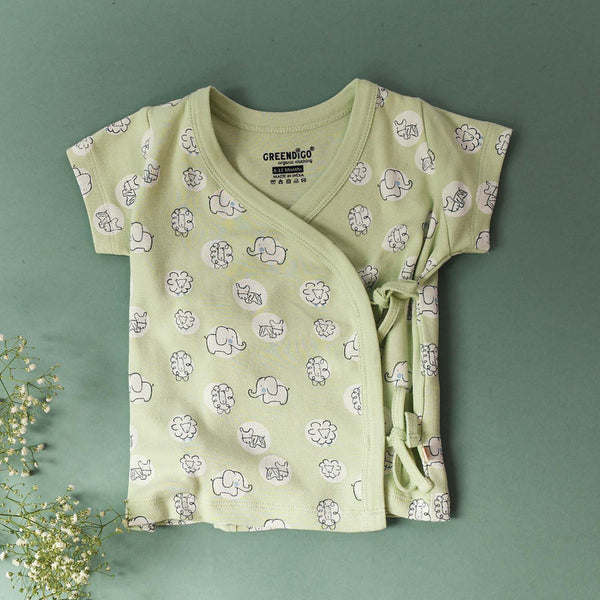 Organic Cotton Baby Girl Top | Green