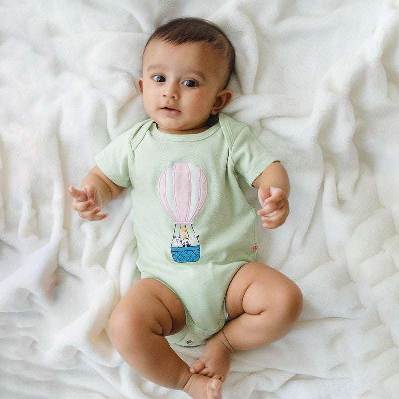 Organic Cotton Baby Bodysuit | Green