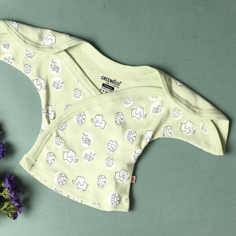 Organic Cotton Baby Top | Premature Baby Clothes | Green