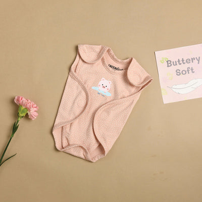 Organic Cotton Baby Bodysuit | Premature Baby Clothes | Pink