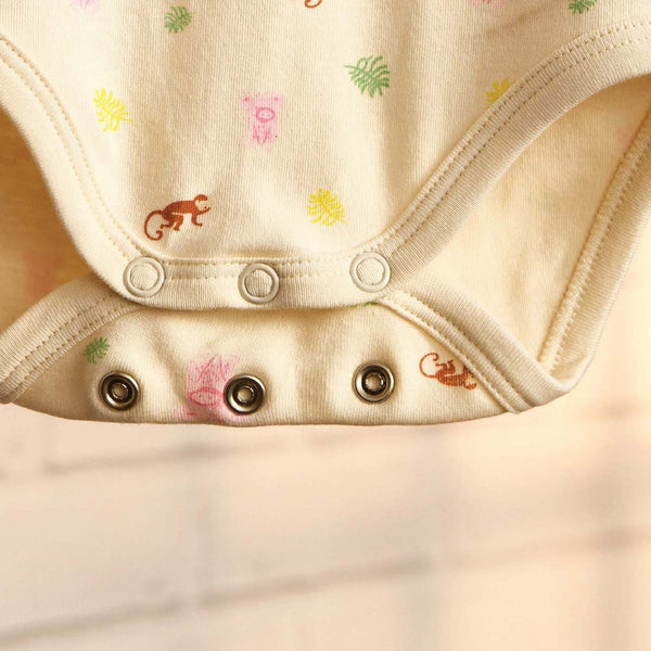 Organic Cotton Baby Shorts Set | Purple & Beige