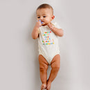 Organic Cotton Baby Onesie | Printed | White