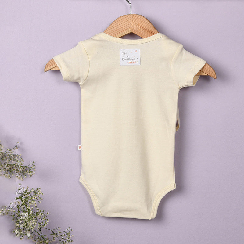 Organic Cotton Baby Onesie | Printed | White