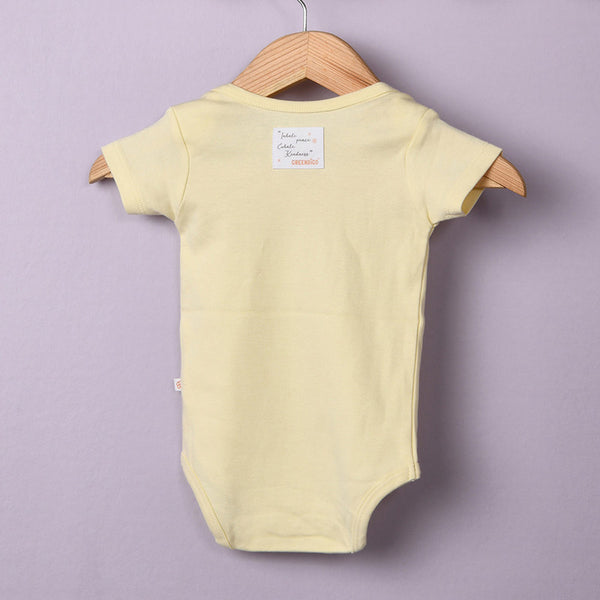 Organic Cotton Baby Onesie | Printed | Yellow