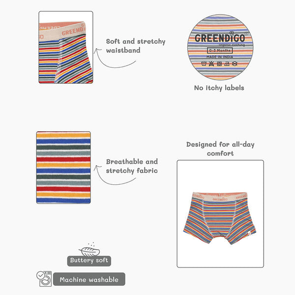 Greendigo Organic Cotton Girls Underwear - Pack of 3