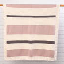 Organic Cotton Cozy Baby Blanket | Pink & Purple | 100 x 70 cm