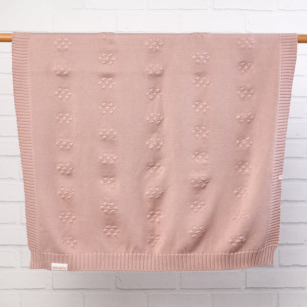 Organic Cotton Baby Blanket | Pink | 100 x 70 cm