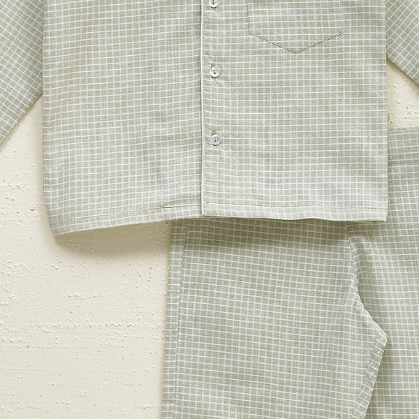Cotton Night Suit Set for Girls | Kids Pyjama Set | Mint Green
