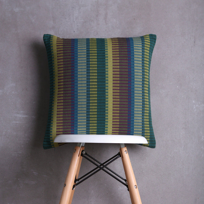 Cotton Cushion Cover | Striped | Green