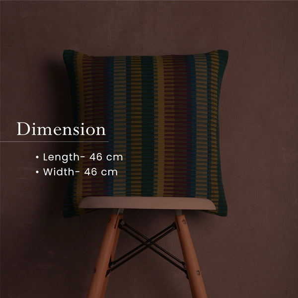 Cotton Cushion Cover | Striped | Green