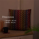 Cotton Cushion Cover | Woven Design | Brown