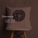 Cotton Cushion Cover | Embroidered | Grey & Black