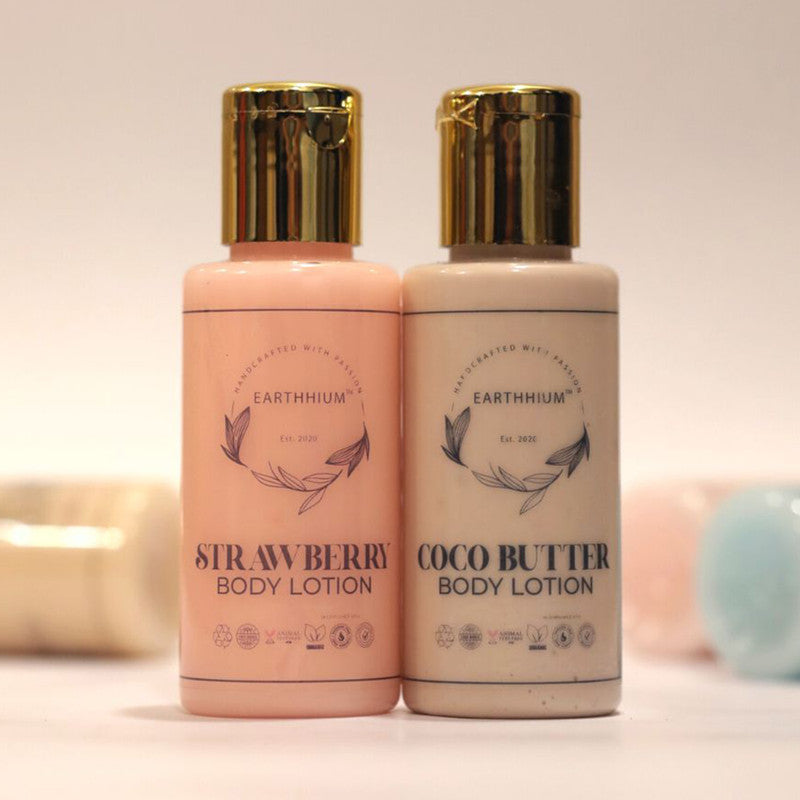 Body Lotion | Coco Butter & Strawberry | 100 ml | Pack of 2