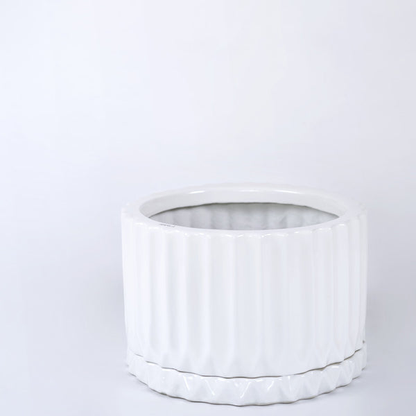 Ceramic Medium Planter | White