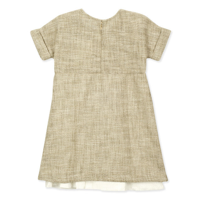 Cotton Jute Dress | Beige