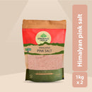 Organic India | Natural Pink Rock Salt | Sendha Namak | 1 kg | Pack of 2.