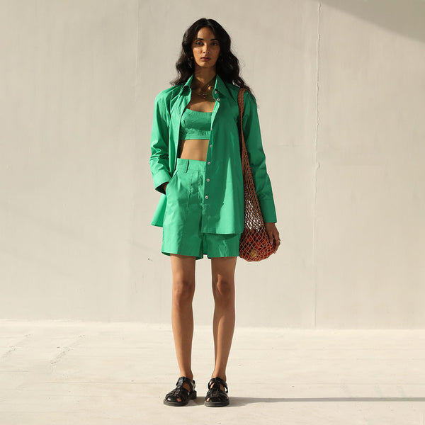 Shirts for Women | Cotton Shirt | Oversized Shirt | | Green