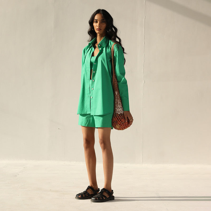 Shirts for Women | Cotton Shirt | Oversized Shirt | | Green