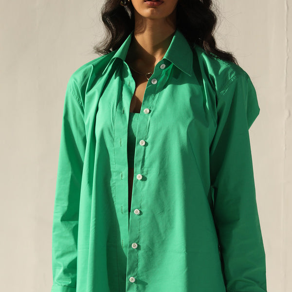 Shirts for Women | Cotton Shirt | Oversized Shirt | | Green