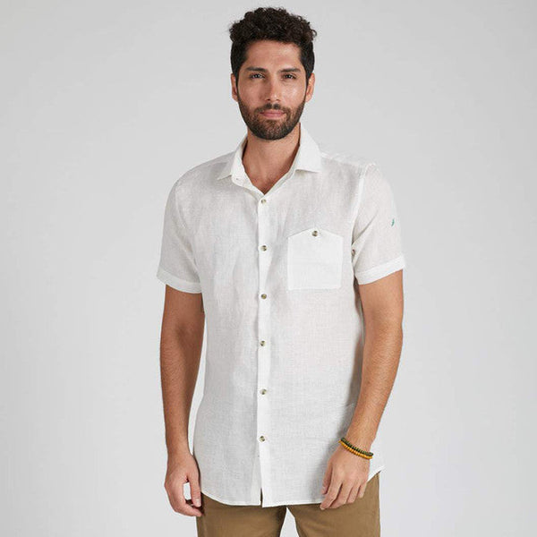 Hemp Half Sleeve Shirt | White