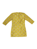 Cotton Silk Kids Kurta Pajama Set | Yellow