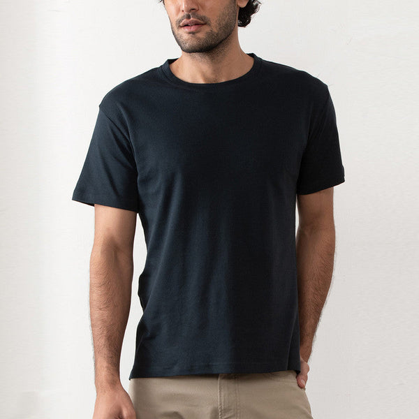 Pima Cotton Vintage Crew T-Shirt | Pirate Black