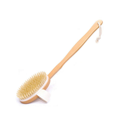 Bamboo Brush | Body Brush | 2-in-1 | Dry Skin | Removable Handle | 14 Inches