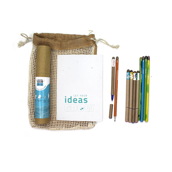 Plantable Stationery Combo Set  | 2 Seed Pen | 2 Seed Pencil Notepad