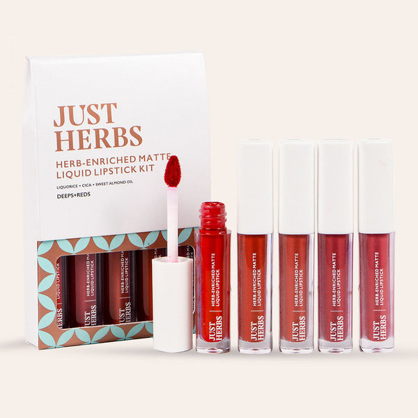 Organic Lipstick Kit | Enriched Ayurvedic Matte | Deep & Reds | Set of 5