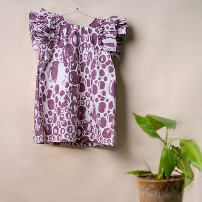 Birthday Dress | Organic Cotton Dress for Girls | Purple