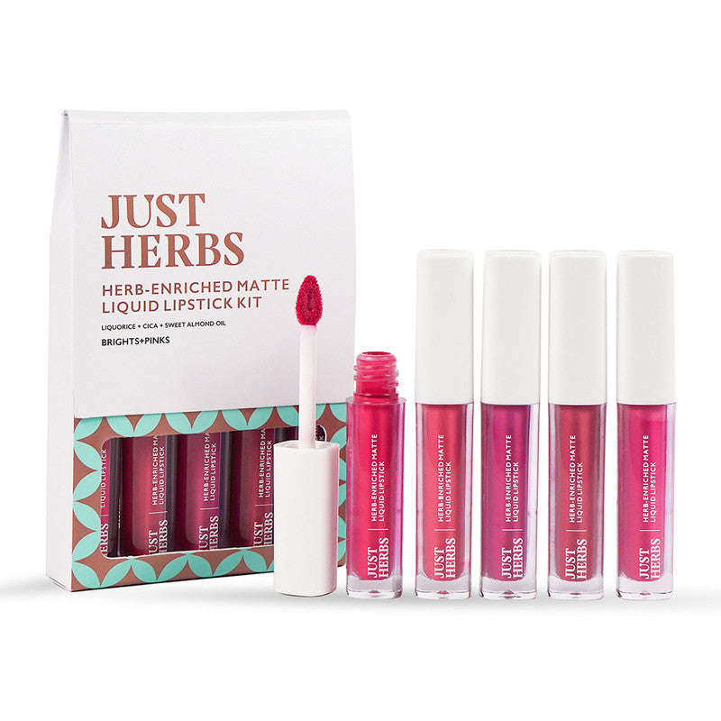 Organic Lipstick Kit | Enriched Ayurvedic Matte | Brights & Pinks | Set of 5