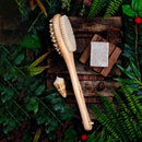 Wooden Body Brush | Double Sided Brush | 2 In 1 | Free Loofah