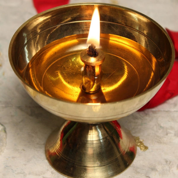 Brass Akhand Diya | Large