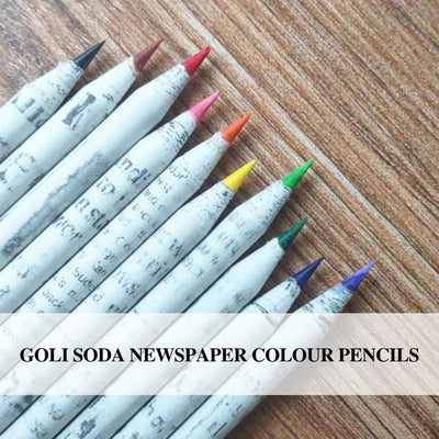 Colour Pencils | Upcycle Newspaper | 10 Colours